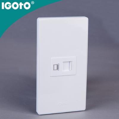 China Igoto style A408 rj 45 power outlet residential / multipurpose american date price Igoto wall outlet for sale