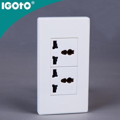 China Igoto Electric Universal Power Socket Outlet Residential / Multipurpose American Style A126 2 Way for sale