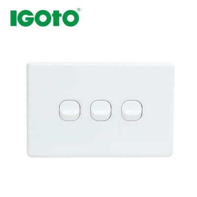 China Slim Wall Switch KS306 Standard 3 G 2 Way Residential / Multipurpose Australian Popular Slim Switch for sale