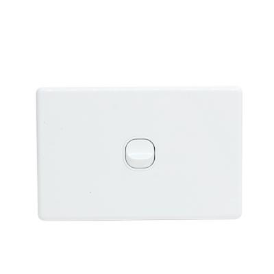 China KS302 1gang 2way Silver Cover Wall Light Switch Residential/Multipurpose Single Wall Lamp Switches Slim Type for sale