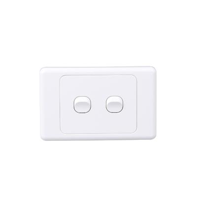 China New Product 2 Gang 2 Way Residential And General Purpose Plastic Electrical Switch Box Wall Switches for sale