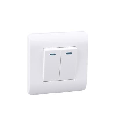 China Similar Purposes NEW DESIGN Europe Style 2gang Household And Wall Switch With Position Indicator Bulb for sale