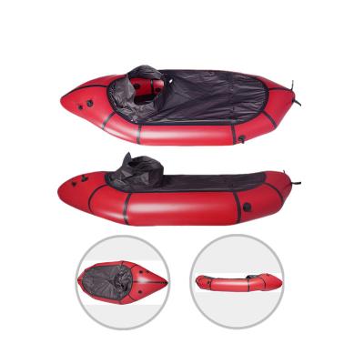 China Inflatable Float Raft Customized Design Red Personal Inflatable Paddle Boat Packraft for sale