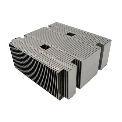 China Custom Aluminum Fins Radiator Heat Transfer Unit Sheet Metal Zipper Aluminum Fins for sale