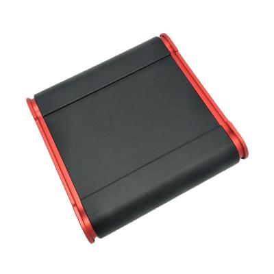 China Electronic Case 2021 New Bespoke Black Anodized Aluminum Extrusion Profile Box Extrusions for sale