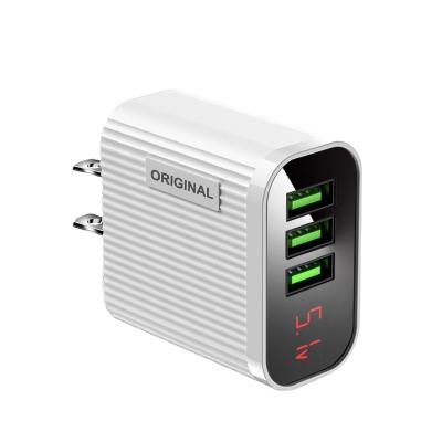 China 3 Port USB Wall Charger 3 Pin 2a Socket 3 Port High Speed ​​British Adapter USB Wall Charger Eu Plug 3 Port USB Wall Charger Adapter for sale