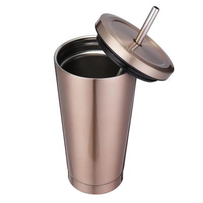 China 304 Coffee Cup Stainless Steel Straw Insulation Fashion Creative Student Car Portable Large Capacity Accompanying Cups for sale