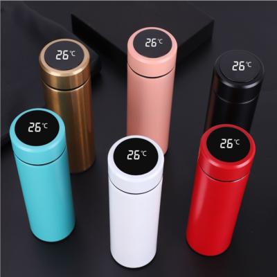 China Cheap Business Stainless Steel Smart Water Bottle With LED Temperature Display Tumbler Cups for sale