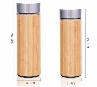 China Sustainable Stainless Steel Coffee Travel Mug Eco-Friendly Double Walled Bamboo Mug for sale