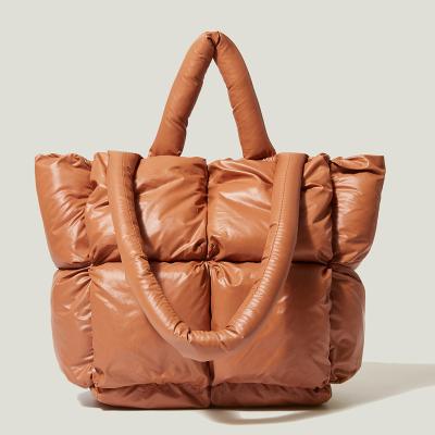 China Autumn And Winter Waterproof Custom Tote Bags For New Women Designer Shoulder Bags Down Jacket Hardware Luxury Handbags for sale