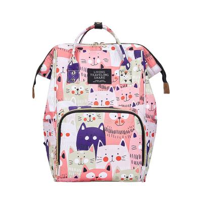 China Custom Waterproof Large Capacity Diaper Bag Diaper Bag Backpack Cartoon Rainbow Baby Waterproof Bags for sale