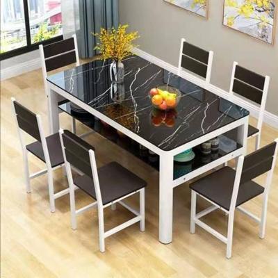 China Modern Foldable Dining Room Furniture Furniture Sets Folding Dining Table Sets Quality Multifunctional Marble Table and Chairs for sale