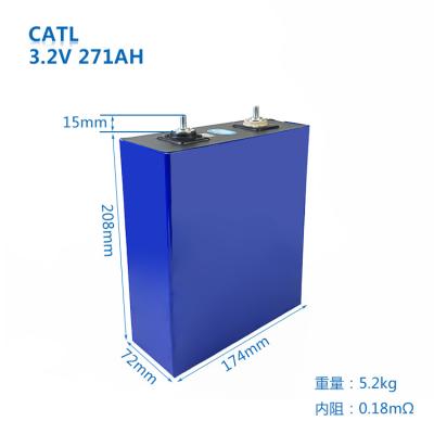 China Common Home Appliances Quality Assurance US CatL LiFePO4 3.2V 271AH Grade A+ Lithium Ion Battery For Solar Storage System for sale