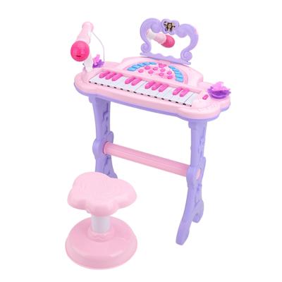 China Toy Kids Battery Operated Simulation Electronic Organ Music Keyboard Toy Piano with Microphone for sale