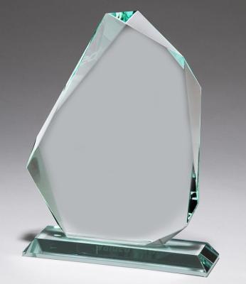 China Europe factory price empty jade trophy glass plaque crystal award for laser engraving for sale