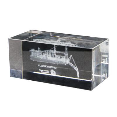 China Europe Crystal Crafts 3d Laser Engraving Crystal Photo Cube Glass Stone for sale