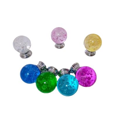 China Modern Wholesale Crystal Bubble Ball Furniture Kitchen Door Handles Knobs for sale