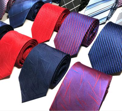 China Wholesale Fashionable Wholesale High Quality Fabric Woven Neck Ties 52 Colors Polyester Jacquard Striped Tie Men's Tie for sale