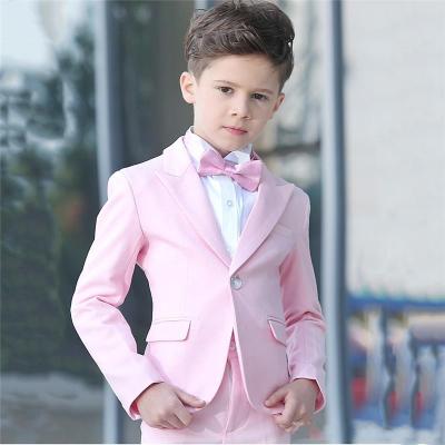 China ENGLAND STYLE Pink Boy's Formal Wear Jacket Pants 2Pcs Sets Boys Suits For Weddings Kids Prom Wedding Suits For Boy Children for sale