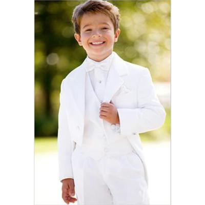 China ENGLAND STYLE Custom White Suit Boy's Wedding Boy Suits New Style Kid's Formal Wear (Jacket+Pants+Vest) for sale