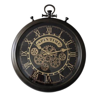 China Fashion Antique Hot Sale Style Simple Design Home Decorative Gear Wall Clock for sale