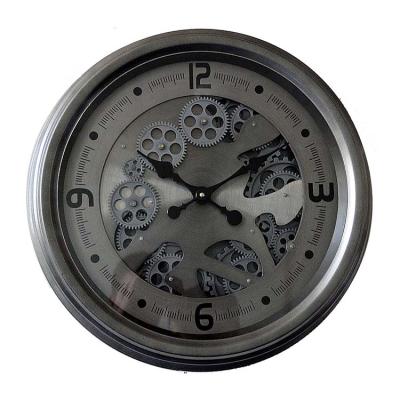 China Vintage Antique Promotional Style Custom Size Home Deco Wall Gear Clock for sale