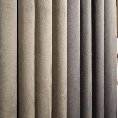 China Blackout Velvet Blackout Extra Wide Curtains Fully Lined Crushed Champagne Velvet Curtains 140x300 for sale