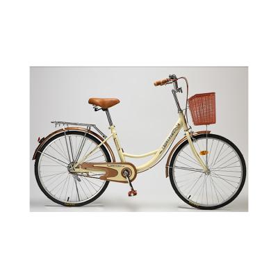 China Vintage High Carbon Adult Ladies Steel Frame Single Speed ​​Bicycle For Classic Woman Ladies for sale