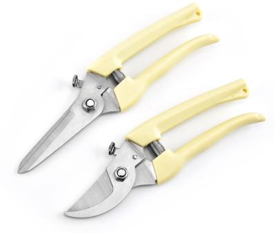 China Best Price and Hot Selling Easy Grip Home And Garden Shears For Garden Pruning, White Color Straight Blade Cutter for sale