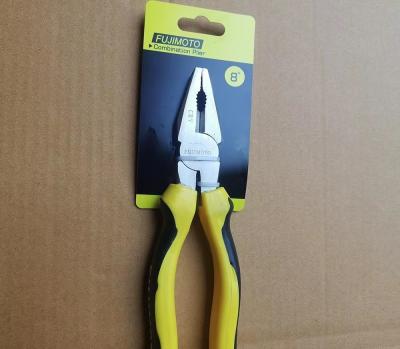 China Popular Handle 8'' Combination Plier With Soft Grip, Factory Whole Sales Sharp Cutting Plier for sale