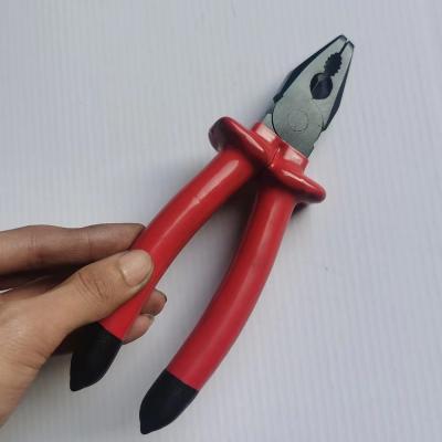 China Factory Direct Supply 6'' 7'' 8'' American Type Hand Tool Dip Plastic Handle Combination Cutting Pliers for sale