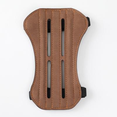 China High Quality Durable Archery Suede Leather Target Archery Shooting Armguard for sale