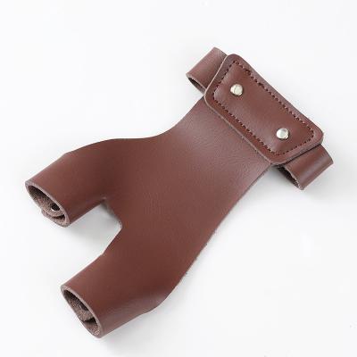 China Durable Leather Archery Finger and Thumb Protection Recurve Bow Finger Guard Shooting Guard for sale