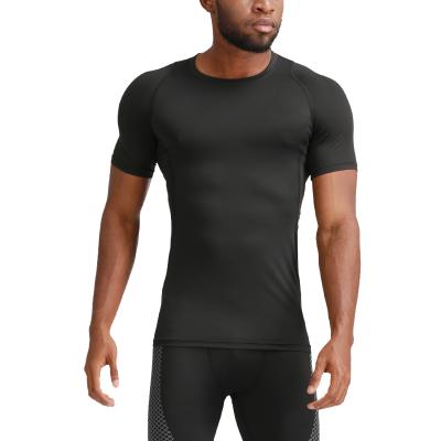 China Breathable OEM Customized T-Shirt Mens Tight Top Short Sleeve Gym T-shirt Mens Short Sleeved Gym Running Sportswear Men's Casual wor for sale