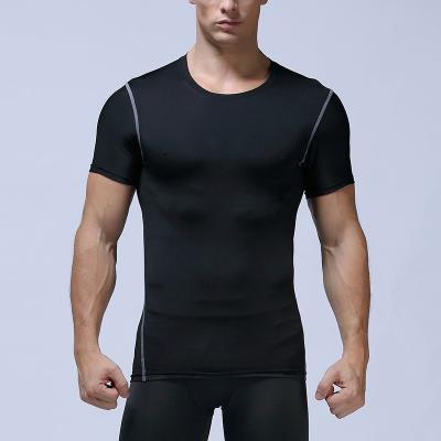 China Breathable Compressed Short Sleeve Round Neck Moisture Men's Quick-Drying Sports Workout Gym Workout Gym jinshent shirt jinshent for sale