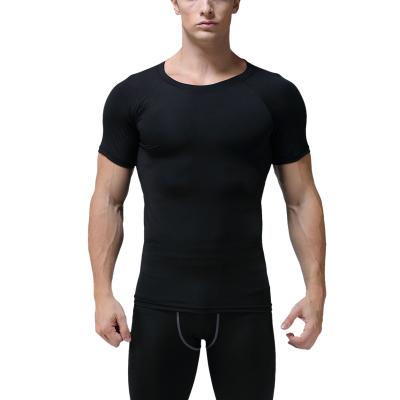 China Wholesale Custom Mens Sports Tights Quick Dry Running Muscle Training T-shirt Sports Breathable Tight Basketball Clothes Bodybuilder for sale