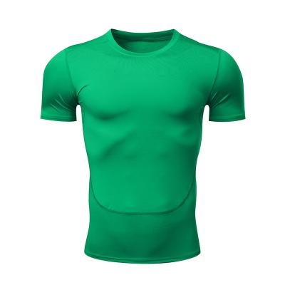 China Men's Breathable Fitness Training Quick-Drying Breathable Clothing High Elastic Tight-fitting Short Sleeves for sale