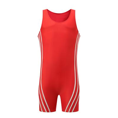 China Classic Men's Sublimation Print Patchwork Dress Weight Lift Knitting Wrestling Men's Training Gym Suit Weightlifting Vest for sale