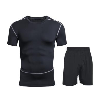 China Short Sleeve Shorts Sports Suit Breathable Men's Running Tights Workout Casual Sports Clothes Quick-Drying Tights Fit Short Sleeve T-Shirt for sale