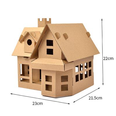 China China Toy Cardboard Foldable House For Kids Coloring for sale