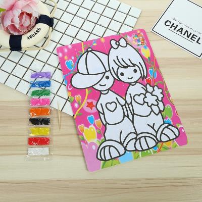 China Cute Art FUN Diy Painting Design Skin Sand And Paint DIY Kit for sale