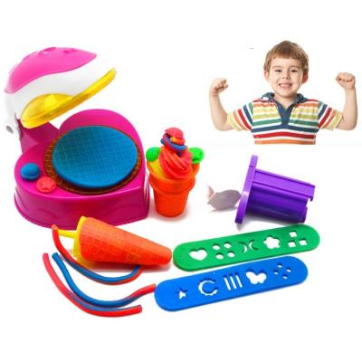 China Funny Clay Dough Tools Set Ice Cream Maker and Play Dough Machine Toy for Kids for sale