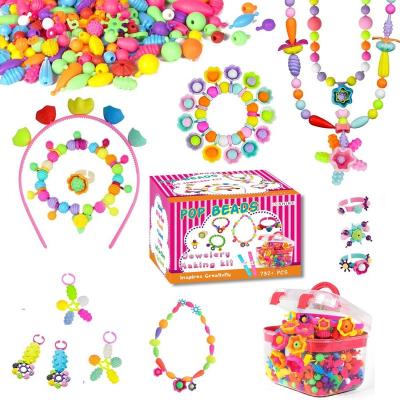 China 550+Pcs DIY Fashion Jewelry Making Kit for Toddlers 3, 4, 5, 6, 7, 8 Years Old for sale