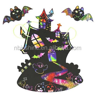 China DIY Paint CU2315 Halloween Scratch and Draw Kit , Magic Color Halloween Scratch Card for sale