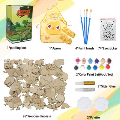 China Europe Magnet Creativity Wooden Arts And Crafts Painting Kit for sale