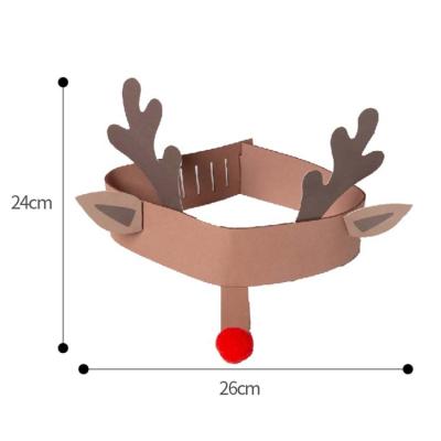 China CU5424 DIY Christmas reindeer antler handmade headband, diy paper headband for sale