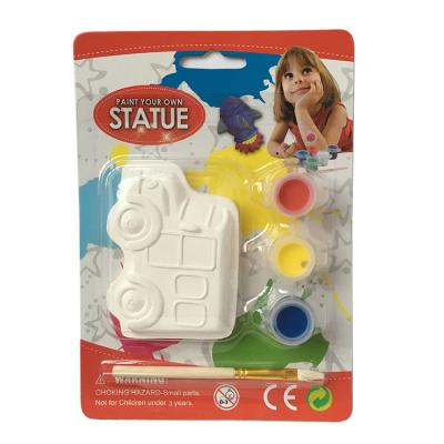 China Europe CU2562-3 Car Shape Children DIY Ceramic Painting Set, Education Bisque Painting Car for sale