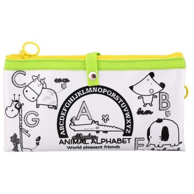 China CU2408 handmade kids coloring DIY pencil case, cute pencil case for sale