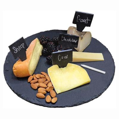 China Viable Custom Simple Hot Selling Creative Slate Cheese Board & Knife Kit 10 x 15 inch - Cheese & Meat -2 Soapston Board -4 Knives for sale