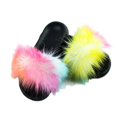 China Fashion Breathable Wholesale Designer Fluffy Artificial Wool Women Faux Fur Indoor Outdoor Slippers For Lady for sale